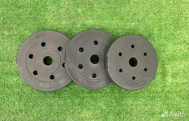 Диски (блины) для грифов штанг и гантелей 2 кг