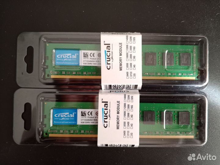 Оперативная память DDR3 2x8 gb 1600 MHz