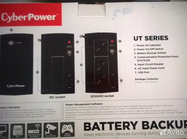Блок бесперебойного питания CyberPower UT1050EI