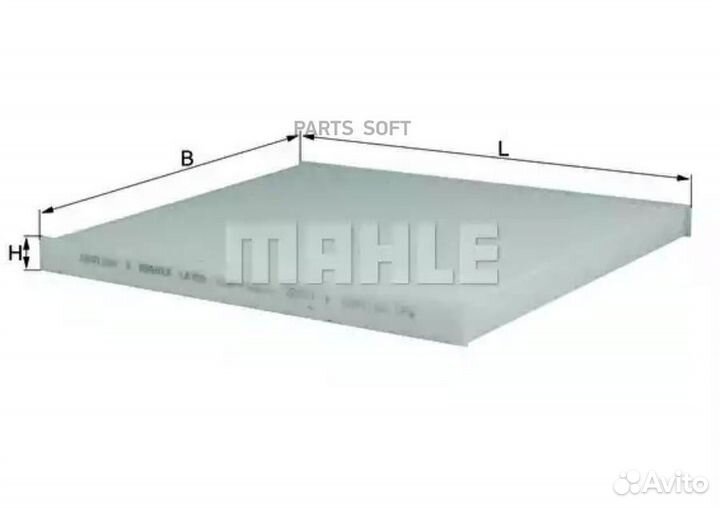 Mahle LA298 LA298 фильтр салона\ Kia Cerato all 04