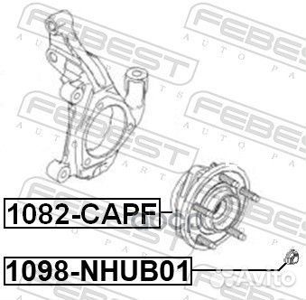 Ступица колеса перед прав/лев 1082capf Febest