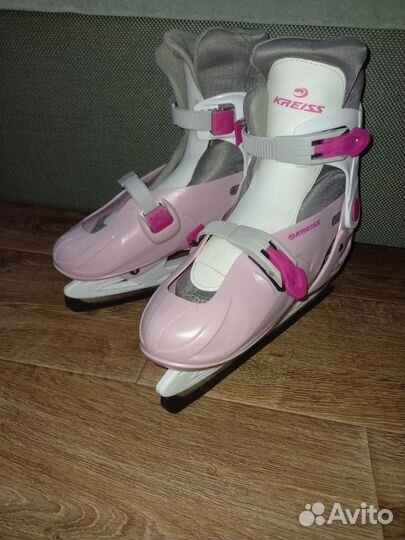 Коньки ледовые раздвижные размер 37-40