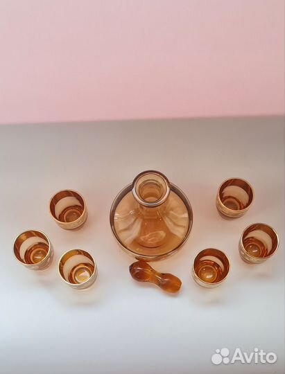 Новый графин и 6 рюмок набор