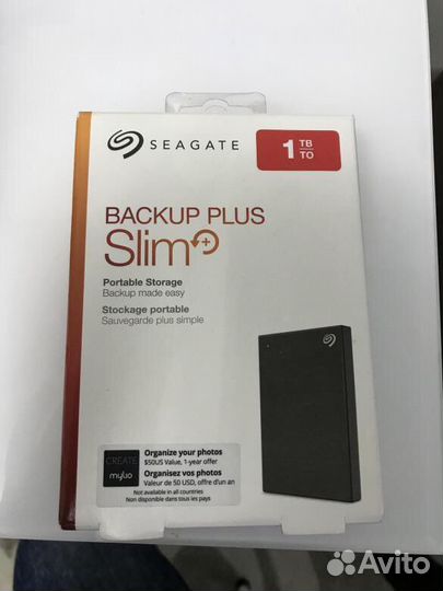 Переносной жёсткий диск backup plus Slim 1TB