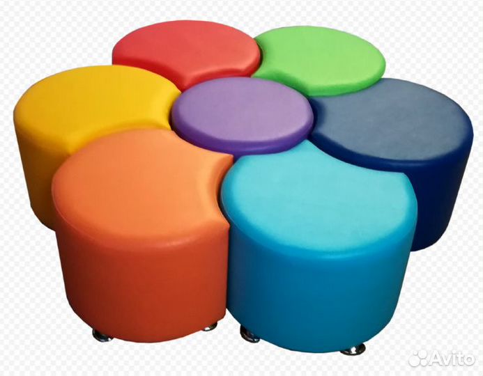 Мягкие игровые пуфы для детей