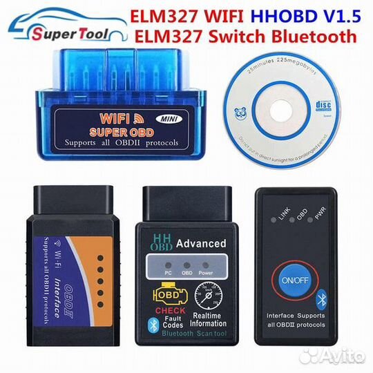 ELM327 Bluetooth / WiFi v1.5 Гарантия OBD2 USB
