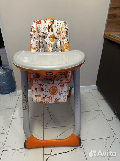 Стульчик для кормления chicco polly 2start