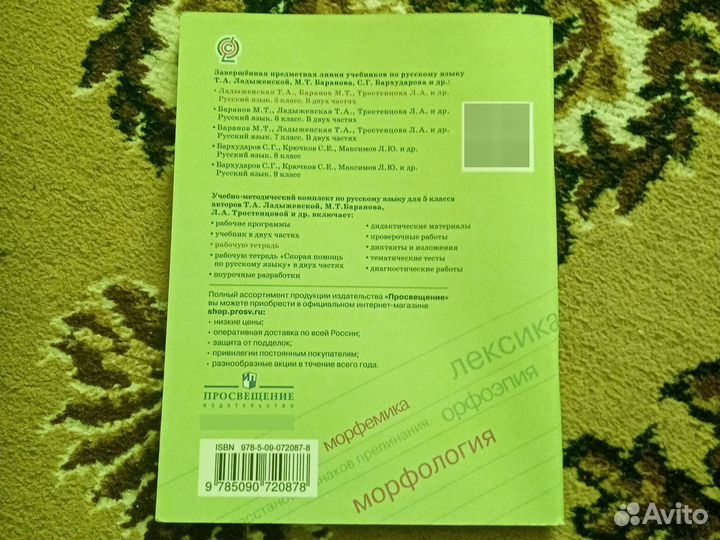 Рабочая тетрадь по русскому языку 5 класс