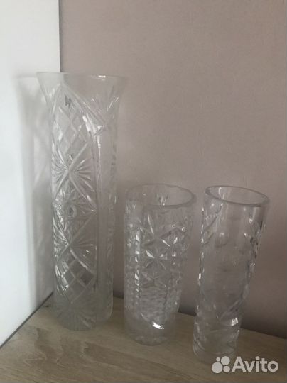 Хрустальная ваза разные