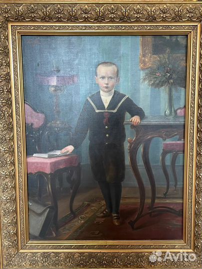 Антикварная картина.Холст,масло