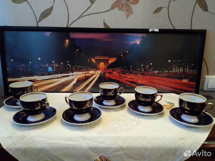 Шикарные чайный пары кобальт Довбыш СССР