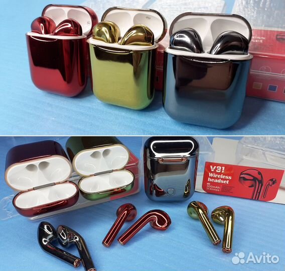 Беспроводные наушники Airpods Tws Гламур Сенсорные