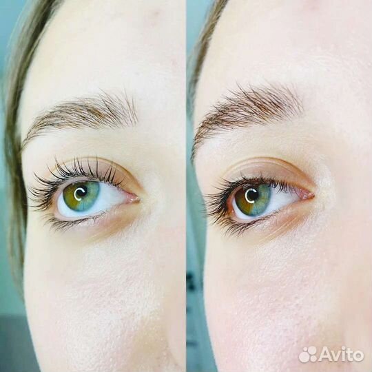 Ламинирование ресниц и оформление бровей