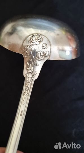 Крупный антикварный старинный половник