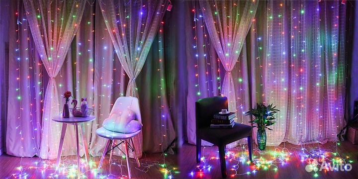 Светодиодные гирлянды шторы