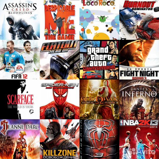 Sony PSP 64GB 100 игр + Dendy Sega Super Nintendo