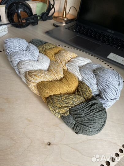 Пряжа хлопок шнур крафтовый