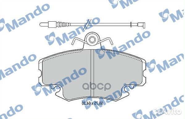Колодки тормозные дисковые перед MBF015076 Mando