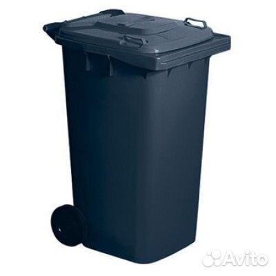 Передвижной-мусорный контейнер 120 л серый