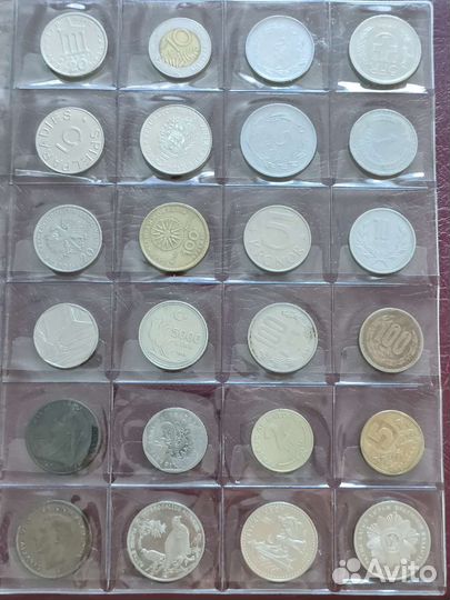 Коллекция иностранных монет и жетонов (356 шт.)