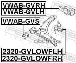 Сайлентблок vwab-gvlh vwab-gvlh Febest