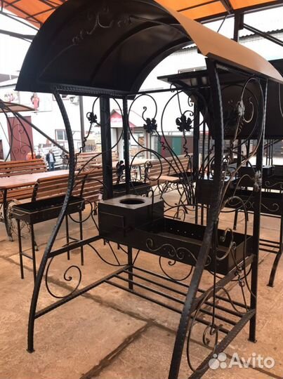 Мангал лоза большой с крышей (мк043)