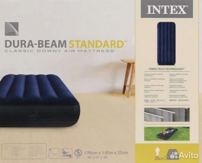 Матрас надувной intex 76/191/25