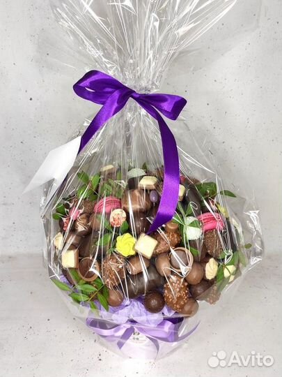 Сладкий букет из конфет, шоколадный букет