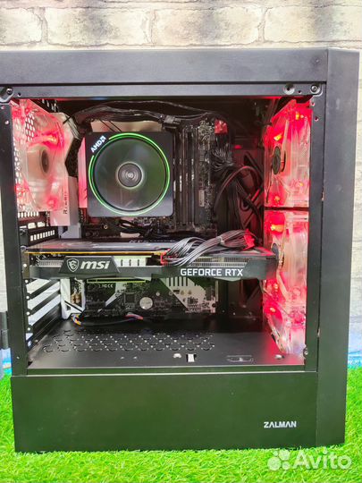 Игровой пк Ryzen 7 2700x RTX 3060 Ti RAM 16 SSD 24