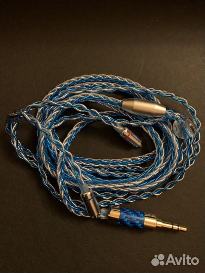 Кабель медь+серебро джек 3.5 mmcx коннекторы