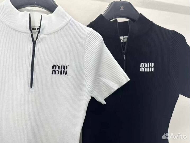 Платье поло MIU MIU лапша