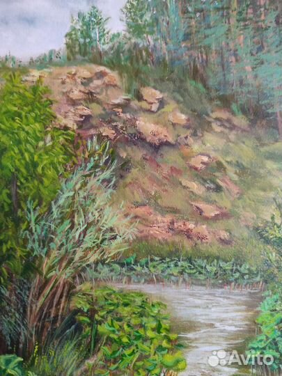 Картина маслом на холсте пейзаж новоабзаково