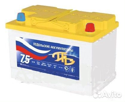 Аккумулятор Подольск 6ст-75 оп