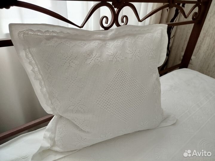 Наволочки с вязаным кружевом Винтаж
