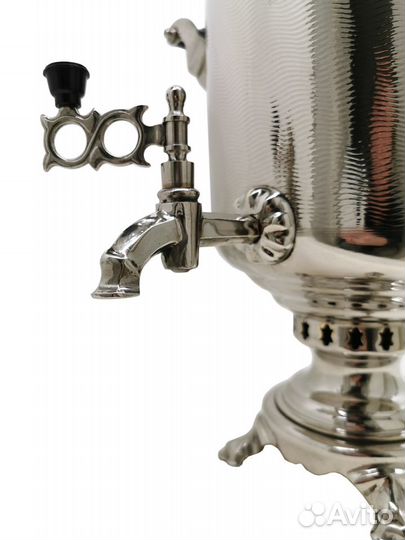 Новый тульский самовар на дровах, углях, шишках