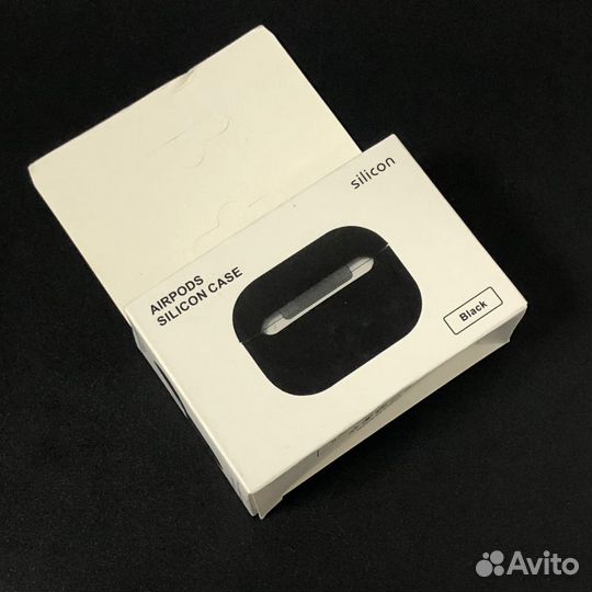 Силиконовый чехол для Airpods Pro черный