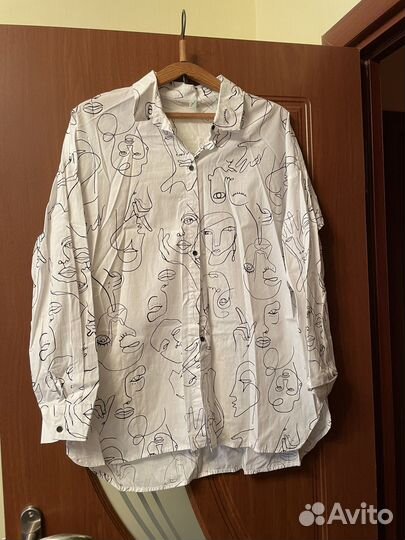 Рубашка белая оверсайз