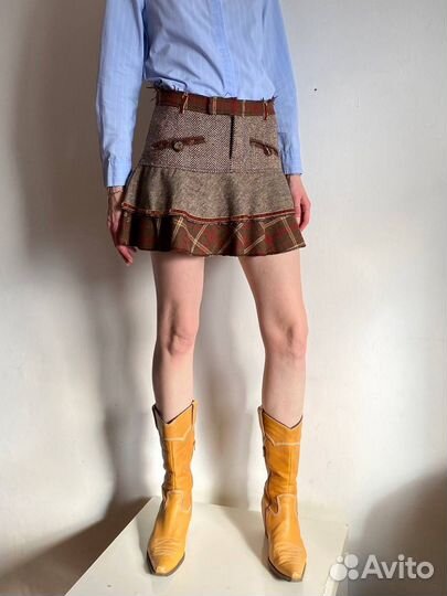 Винтажная мини юбка capsize пэчворк