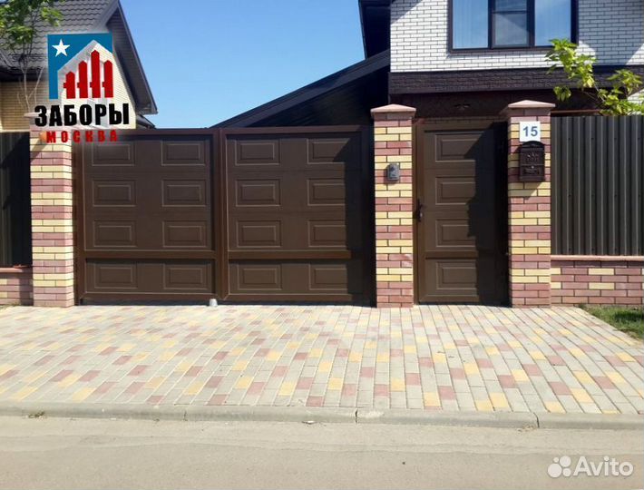 Распашные ворота с установкой