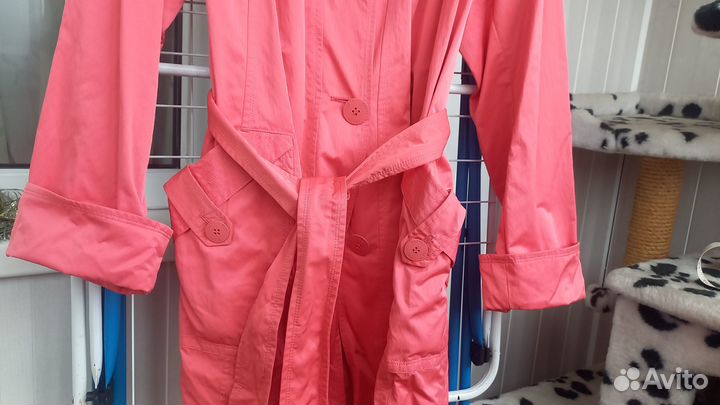 Плащ женский демисезонный: Розовый Коралл