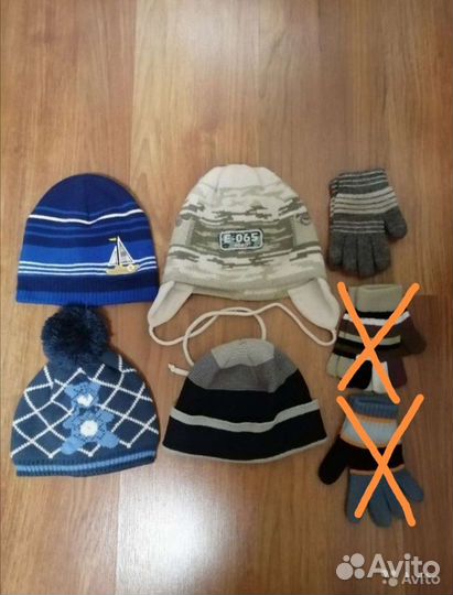 Шапки на 2-9 лет(все сезоны), кепка утепл на 12-14