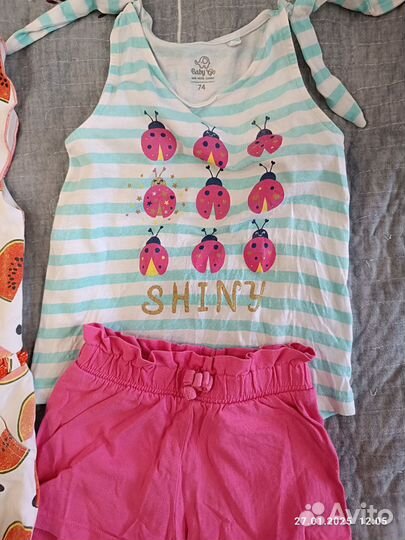Пакет вещей для девочки на лето 74-86