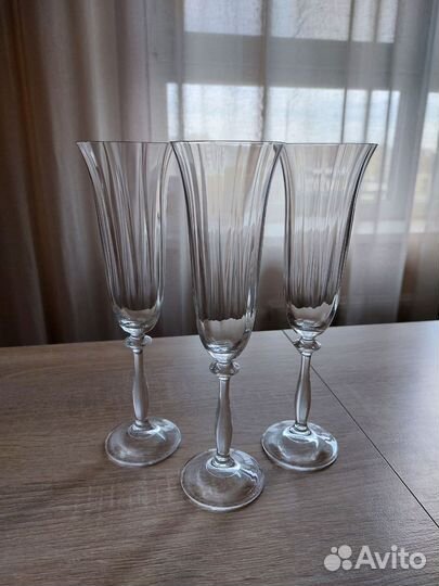 Хрустальные фужеры богемия