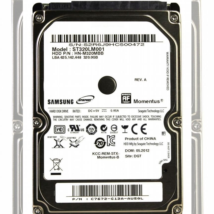 [ST320LM001] Жесткий Диск Seagate 320gb Sata2 2,5 St320lm001