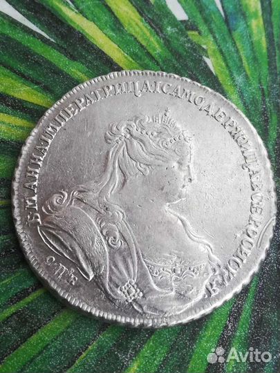 Рубль 1738г серебро