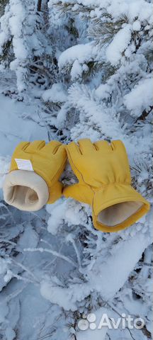 Перчатки кожаные зимние