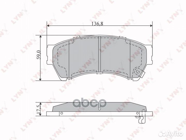 Колодки тормозные дисковые перед BD5118 LYN