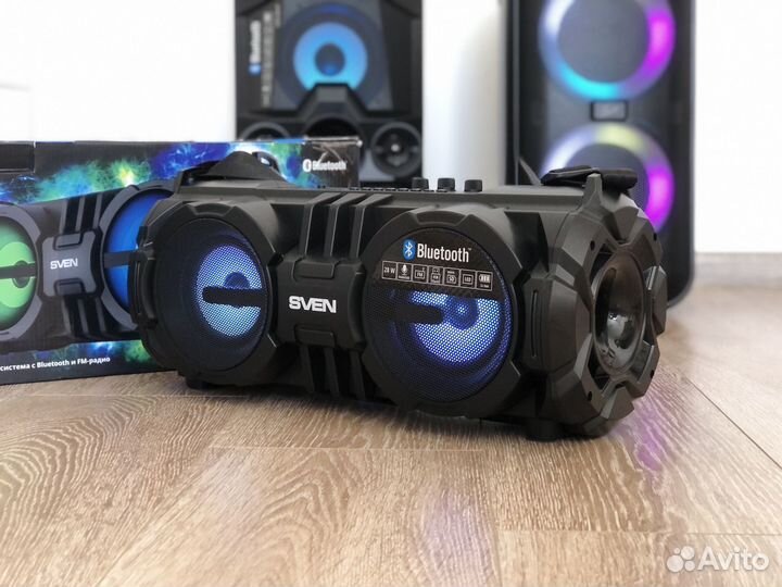 Мощная колонка магнитола Sven ps-485, 28 watt
