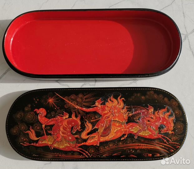 Шкатулка СССР Холуй Агитлак 60-70х годов Атака