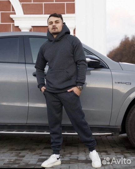 Мужской спортивный комплект на флисе/теплый